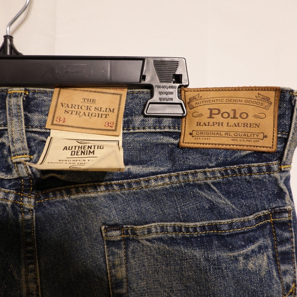 🆕 POLO RALPH LAUREN SLIM STRAIGHT JEANS - Picture 5 of 7